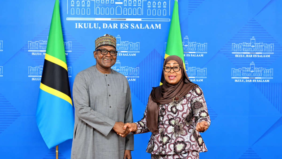 Aliko Dangote and Samia Suluhu Hassan